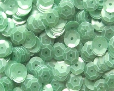 Schüsselpailletten 6mm zartgrün matt
