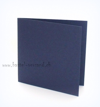 Doppelkarte mit Einlageblatt nachtblau und Couvert weiss