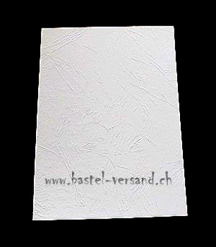 Doppelkarte A6 Lederoptik weiss mit Couvert weiss