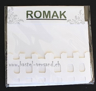 Karte A6 weiss "Zaun"