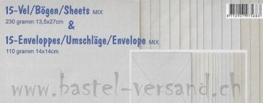 Kartenpapier mit Couvert (15Stk.)