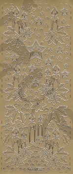 Sticker Kerzen (285) gold