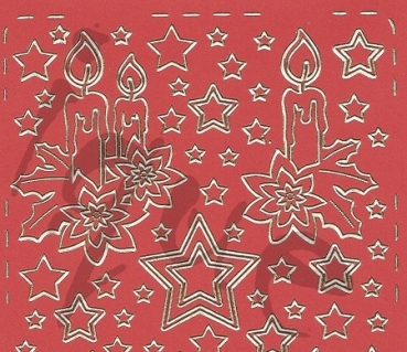 Preview: Sticker Kerzen (285) rot