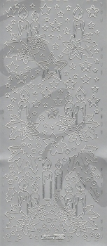 Sticker Kerzen (285) silber