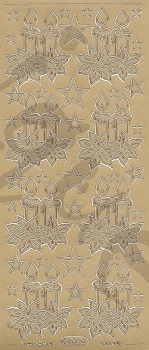 Sticker Kerzen (862) gold