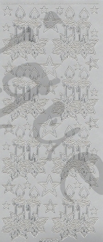 Sticker Kerzen (862) silber