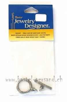 Knebelverschluss silberfarbig