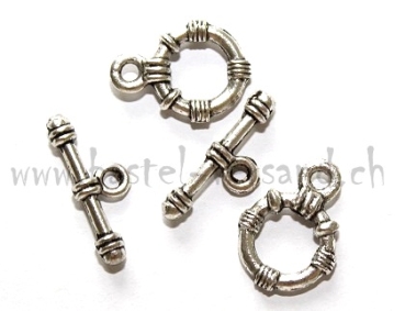Knebelverschluss altsilber