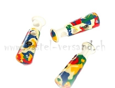 Kordelstopper bunt weiss