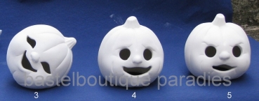 Preview: Rohkeramik Kürbis mit ausgeschnitten Augen und Mund