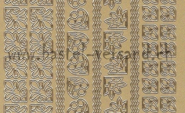 Preview: Sticker Linien und Ecken (1033) gold