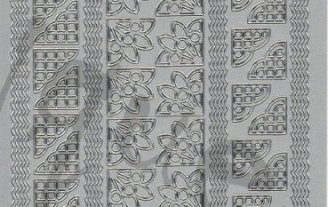Preview: Sticker Linien und Ecken (1034) silber