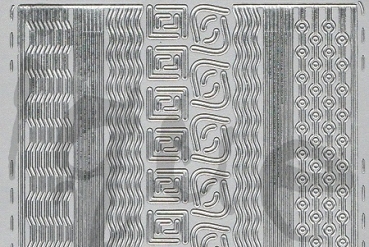 Preview: Sticker Linien und Ecken (408) silber