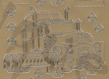 Preview: Sticker Jeep und LKW (1006) gold