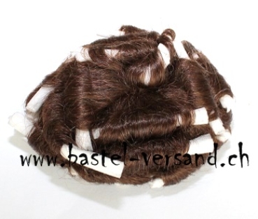 Preview: Puppenperücke 32 - 34cm Locken braun