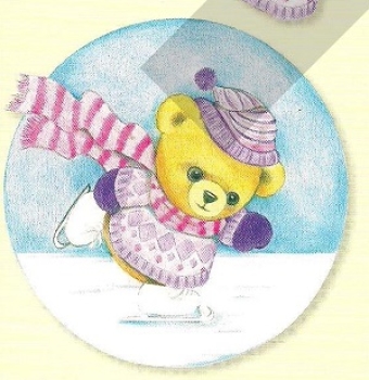 Preview: 3D Schnittbogen Lovely Bears 7