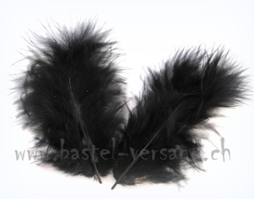 Marabufedern schwarz