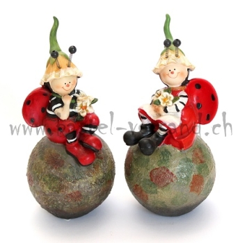 Marienkäfer auf Kugel (2Stk.)