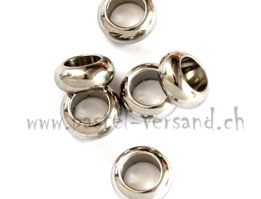 Metallperle Ring silberfarbig