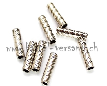 Metallröhrli "gedreht" silber