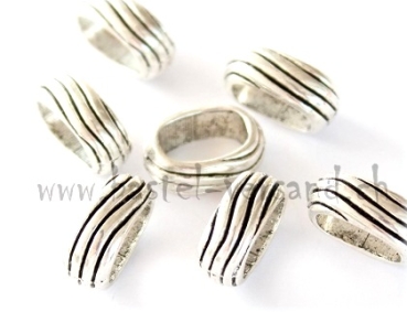 Metallschlaufteil silberfarbig 17,5 x 12,5mm