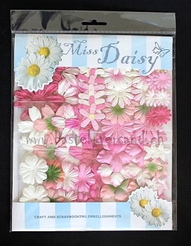 Miss Daisy Papierblumen-Set (rosa)