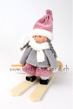 Preview: Kinder auf Ski rosa