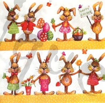 Serviette hasenkinder