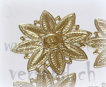 Papieroblate Blume (2Stk.) gold