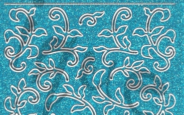 Preview: Sticker Ornamente Glitter (1283) türkis