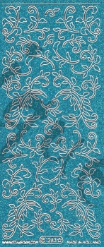 Sticker Ornamente Glitter (1283) türkis