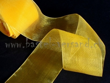 Dekoband Organza 5cm goldgelb