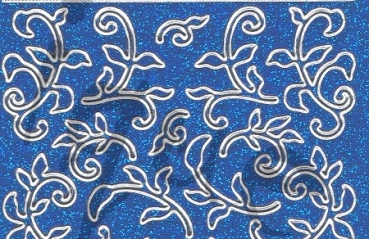Preview: Sticker Ornamente Glitter (1283) blau