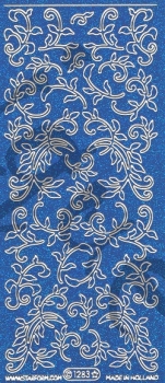 Sticker Ornamente Glitter (1283) blau