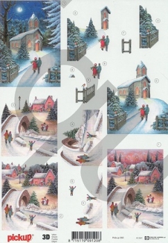 3D Schnittbogen Winterspatziergang