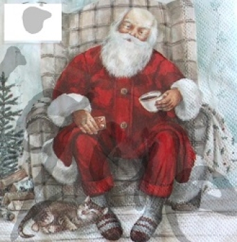 Serviette santa's coffee break