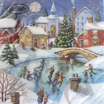 Serviette winterly ice skating