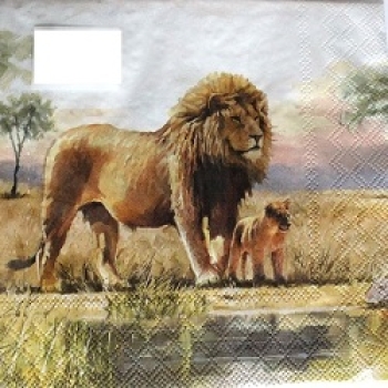 Serviette lions