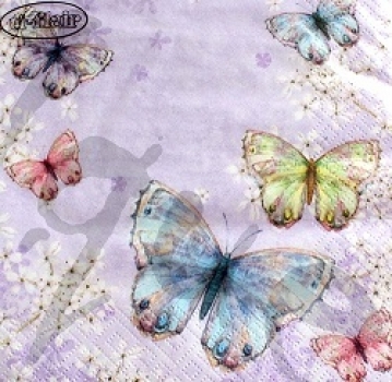 Serviette bellissima farfalla (lila)