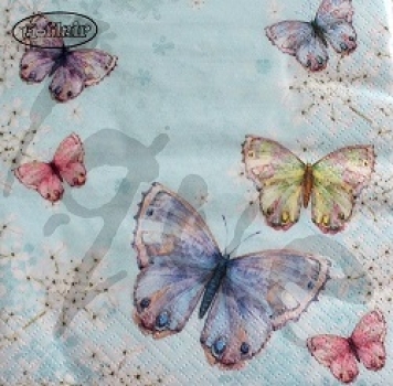 Serviette bellissima farfalla (blau)