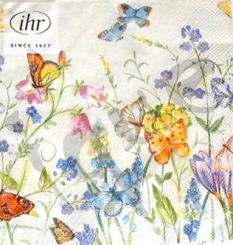 Serviette butterflies and blossoms