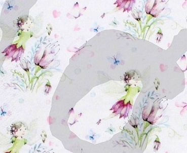 Preview: Serviette elfes avec papillons