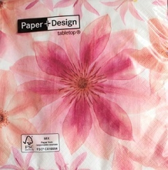 Serviette pressed flowers