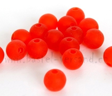 Perle 14mm rot gefrostet