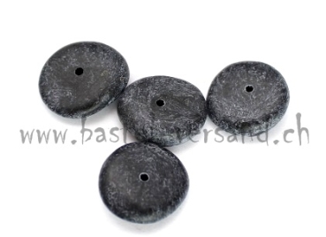 Kunststoffperle Scheibe gross schwarz