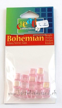 Glaswürfeli 6 x 6mm rosé