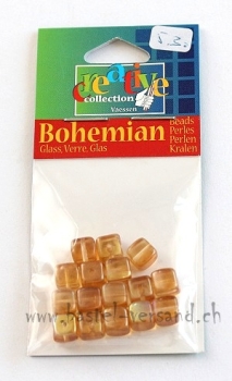 Glaswürfeli 6 x 6mm gold