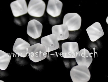 Acrylperle konisch 6mm weiss gefrostet