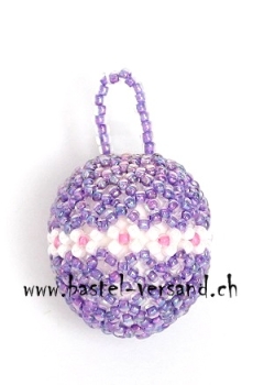 Perlenei ca. 3,3cm violett
