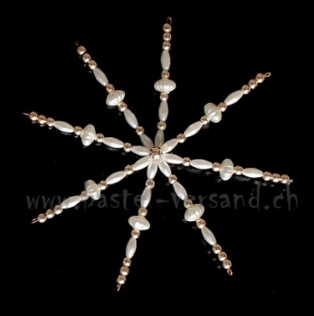Perlenstern weiss/gold